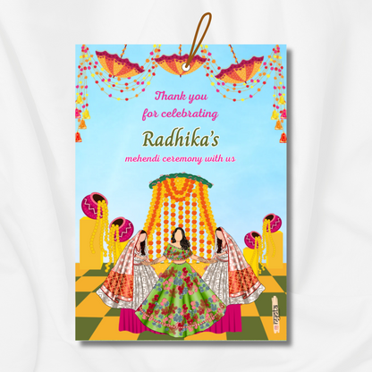 Bridal Mehendi Thank You Gift Tag