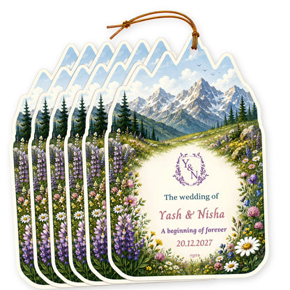 NYOTA Personalised Alpine Wildflower Wedding Gift Tags
