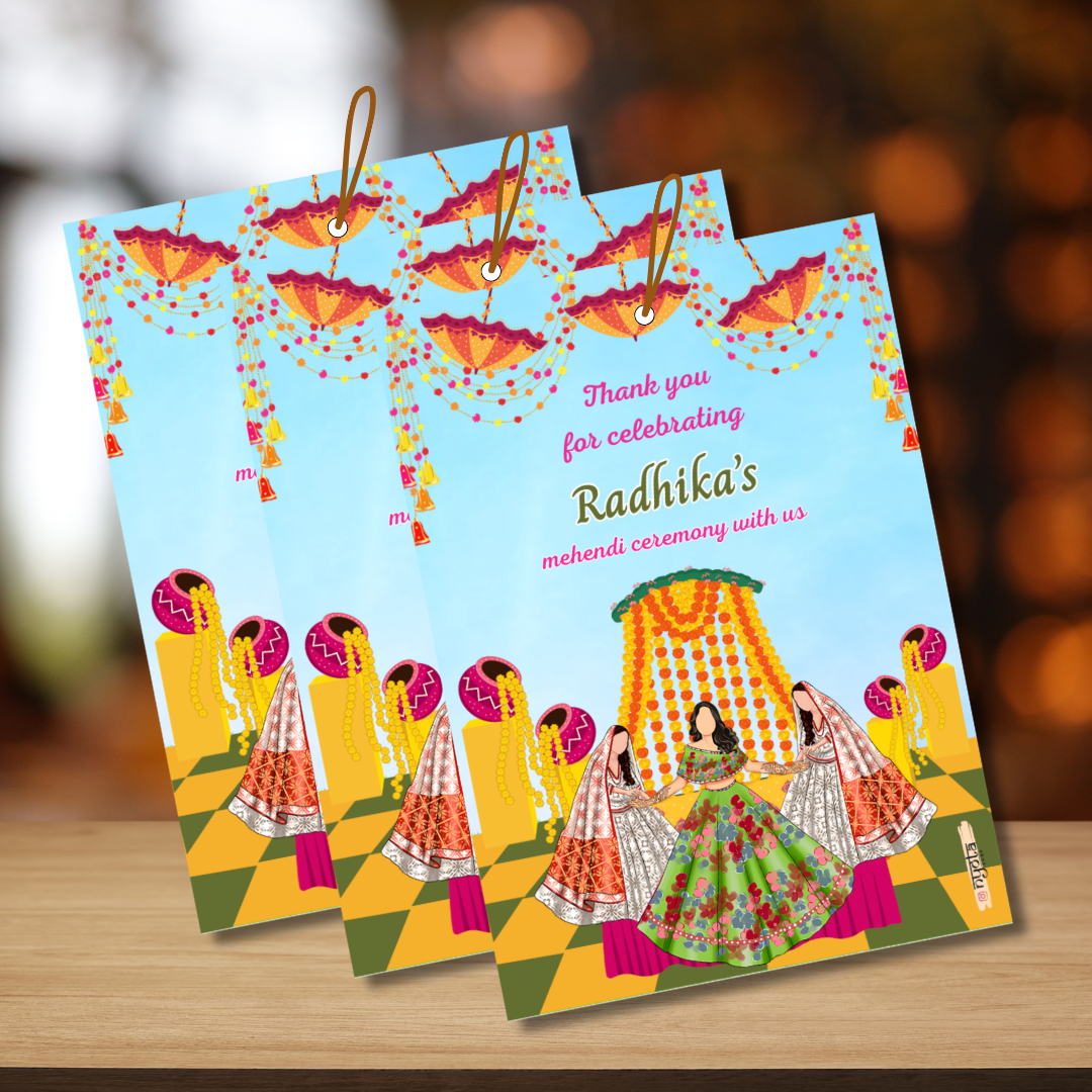 Bridal Mehendi Thank You Gift Tag
