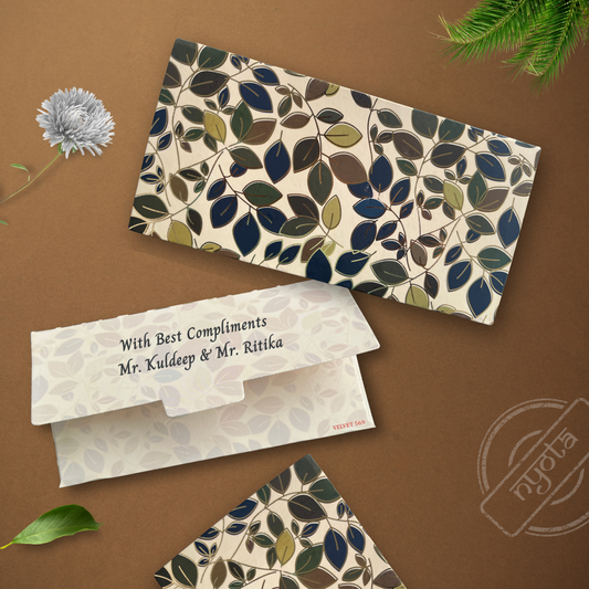 Modern Pastel Leaves Theme Envelope