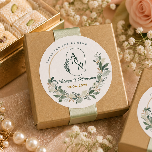 Greenery Elegance Wedding Sticker
