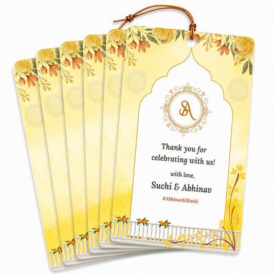 Turmeric Yellow Thank You Gift Tag