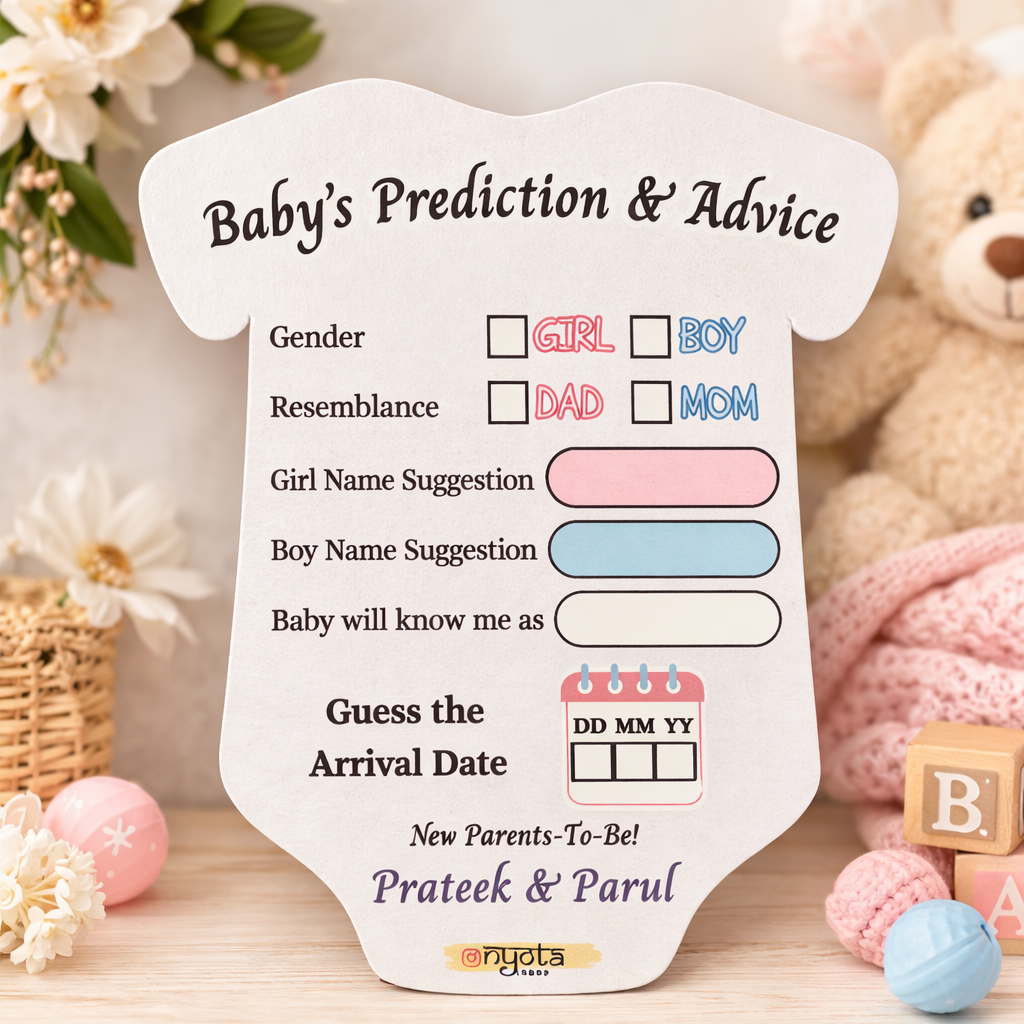 Baby Shower Prediction & Advice Card Game – Guess Baby Arrival Date & Name