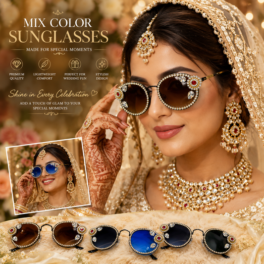 Baraati Wedding Fun Sunglasses for Wedding & Haldi | Designer Party Goggles | Nyota