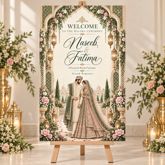 Elegant Walima Ceremony Welcome Sunboard
