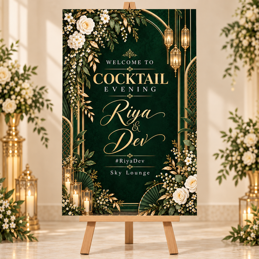 Emerald Green Cocktail Welcome Sunboard