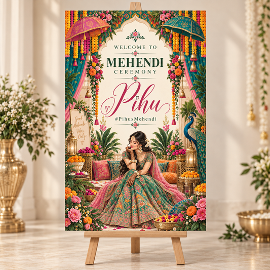 Colorful Mehendi Welcome Sunboard