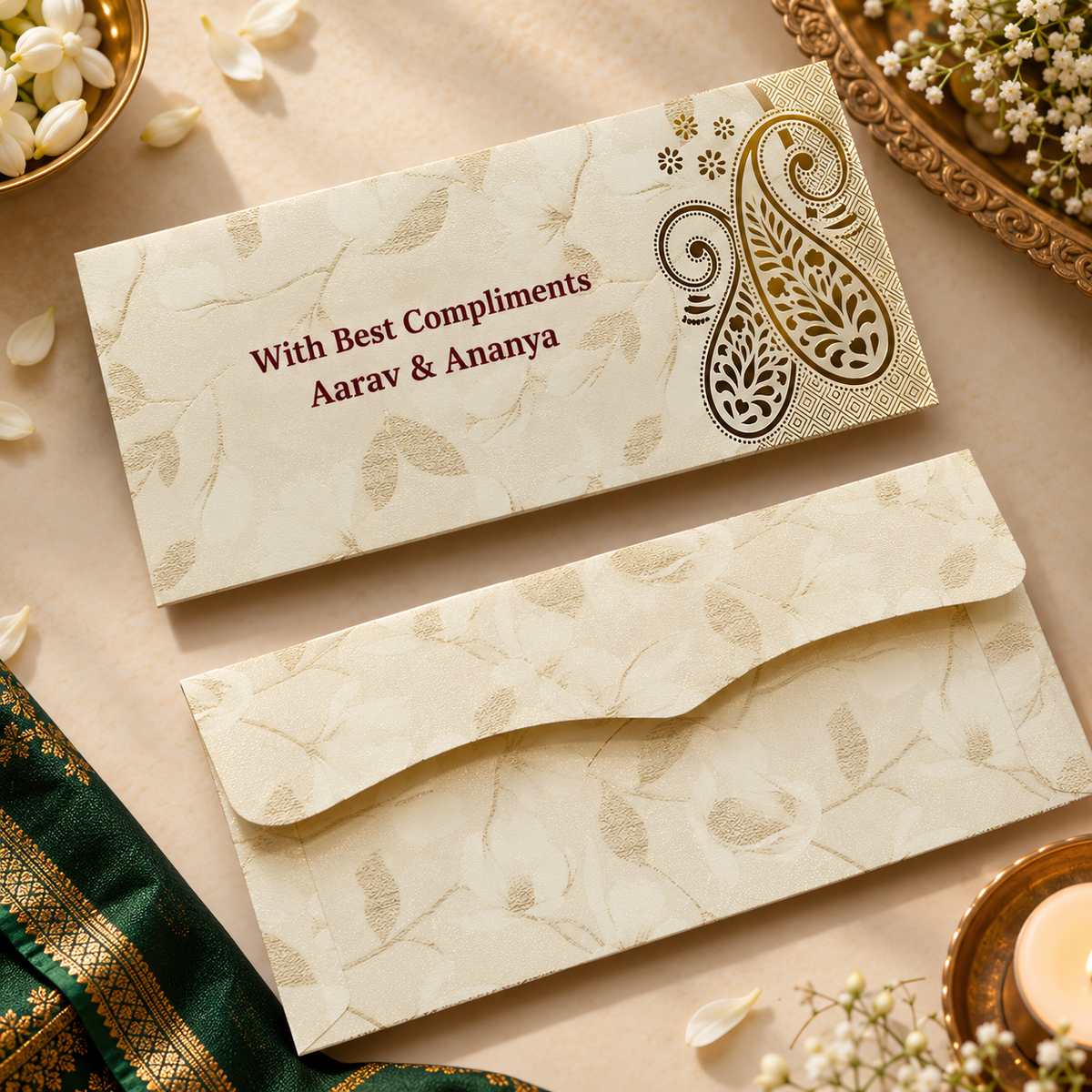 Boho Beige Shagun Envelope