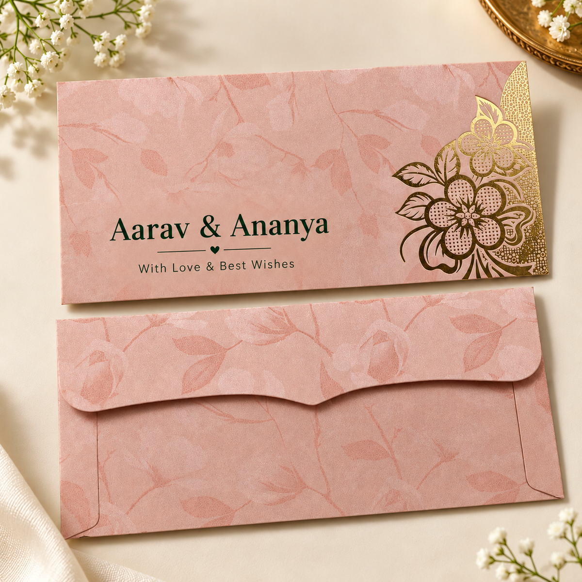 Ethnic Pink Shagun Envelope