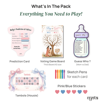 Baby Shower Activity Kit | 4 Fun Games