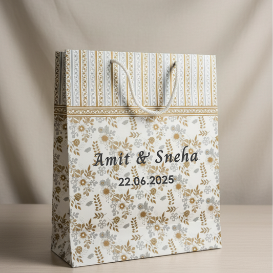 Drizzle Gold Customised Printed Paper Bag