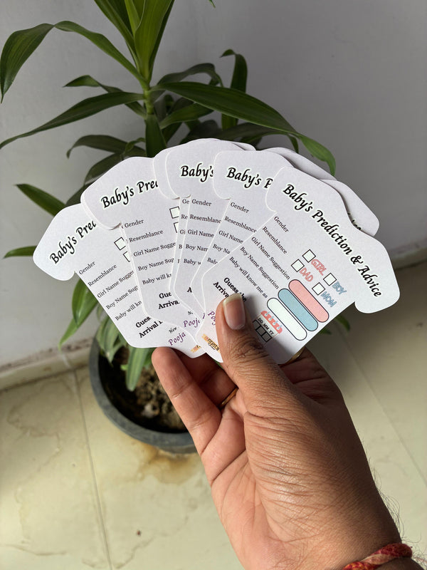 Baby Shower Prediction & Advice Card Game – Guess Baby Arrival Date & Name
