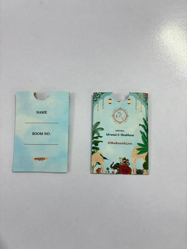 Customised Room Key Card Holder - Blue Pichwai