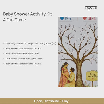 Baby Shower Activity Kit | 4 Fun Games